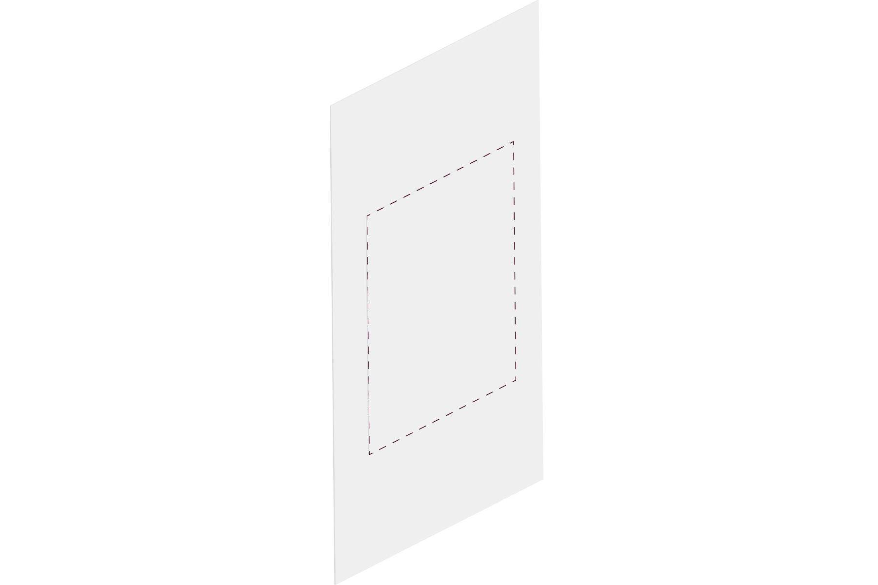 weißes Blatt mit Perforation passend für Türschilder